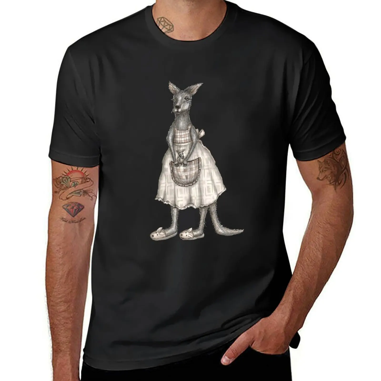 

Kangaroo gal T-Shirt cute clothes quick-drying funnys sports fans mens workout shirts