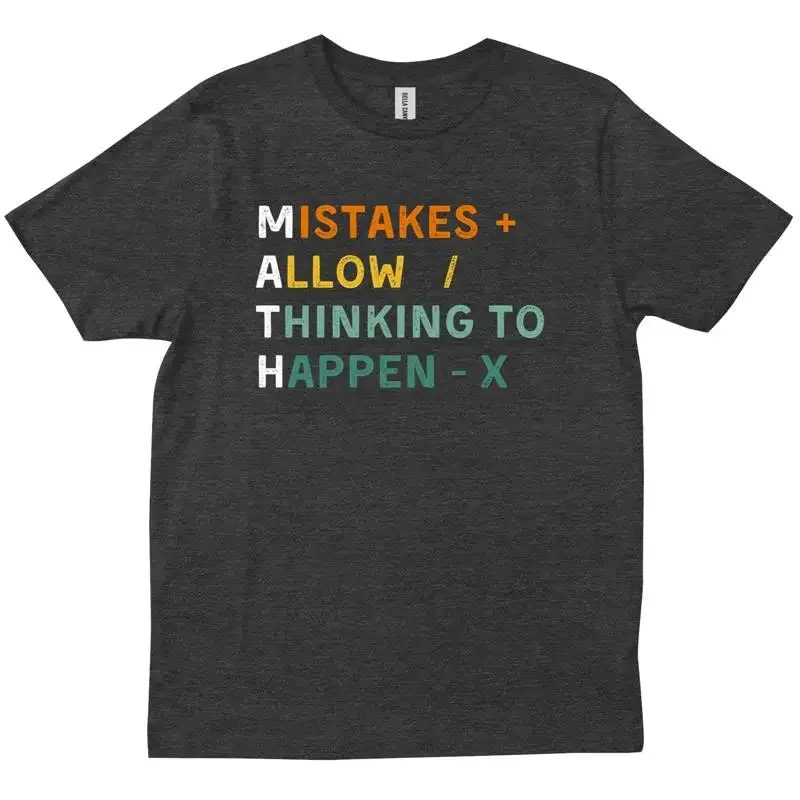Teacher Math Lovers Mistakes Allow Thinking To Happen Funny Friends T shirt
