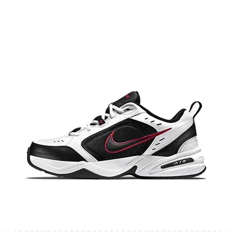 

Nike Air Monarch IV White Black Red Versatile Men Women Casual Daddy Sneakers Unisex Sports Running Shoes 415445-101