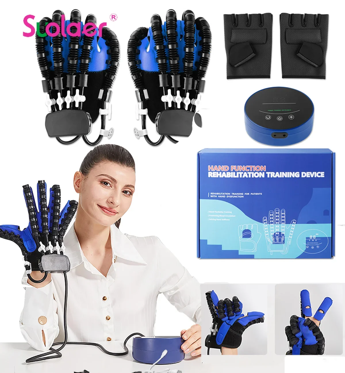 

Massage Robot Gloves Stroke Hemiplegia Rehabilitation Auxiliary Training Equipment Finger Glove Support Hand Function Recovery