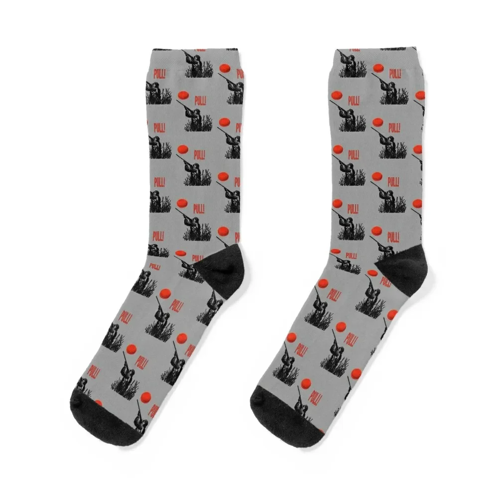 

Skeet Clay Shooting Pigeon Trap Bird Hunters Shotgun Shells PULL! Socks shoes custom colored Socks Women Men's