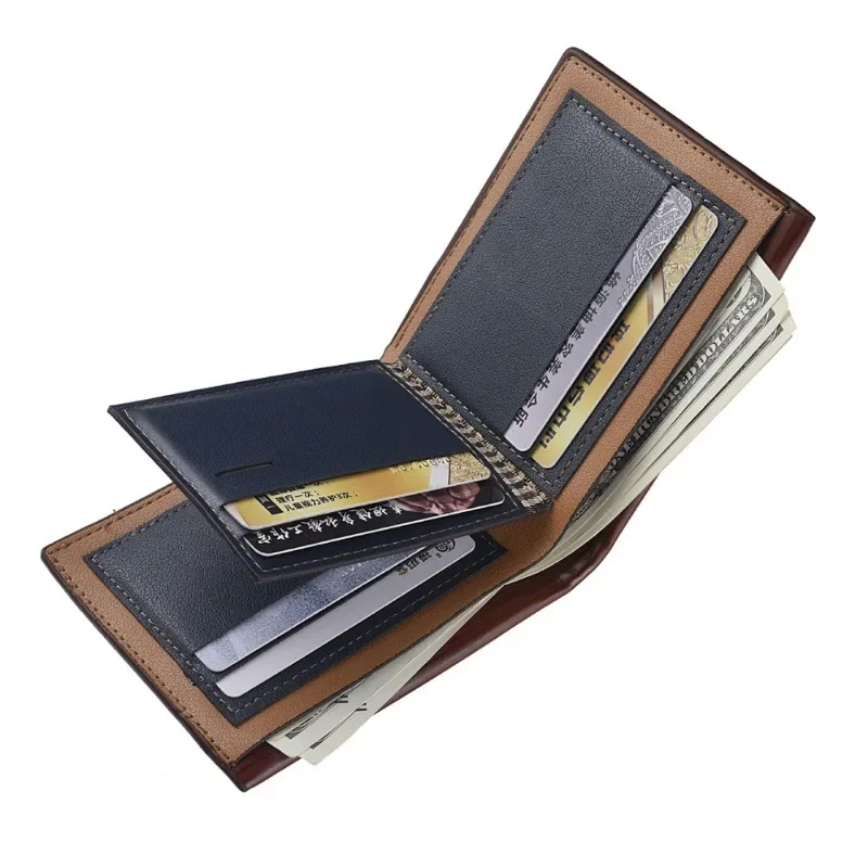 Short Wallet Men Fashion Business Men's Wallet Men's Student Wallet Men Wallet Fashion Trend Simple Business