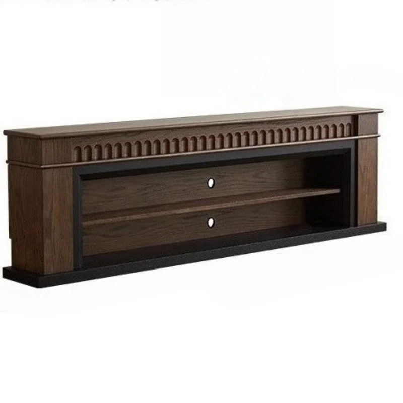 Light luxury high-end sense, French TV cabinet, simulated fire decoration, floor storage and storage integrated