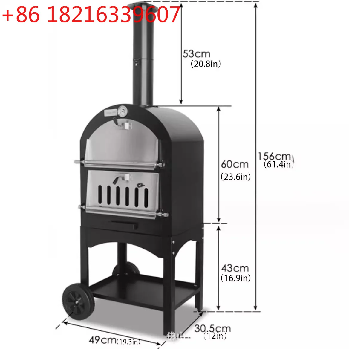 YAO spot 12-inch double-layer pizza stove stainless steel kiln oven hand push dual-purpose
