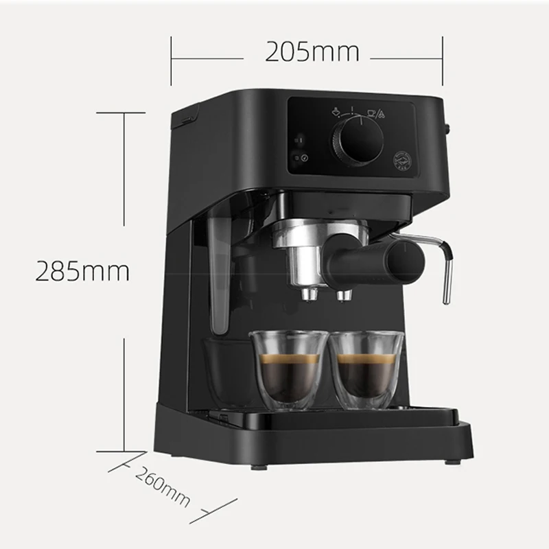 EC235.BK Coffee Machine Semi-automatic Italian Household Pump Pressure Steam Whipping Foam Pattern