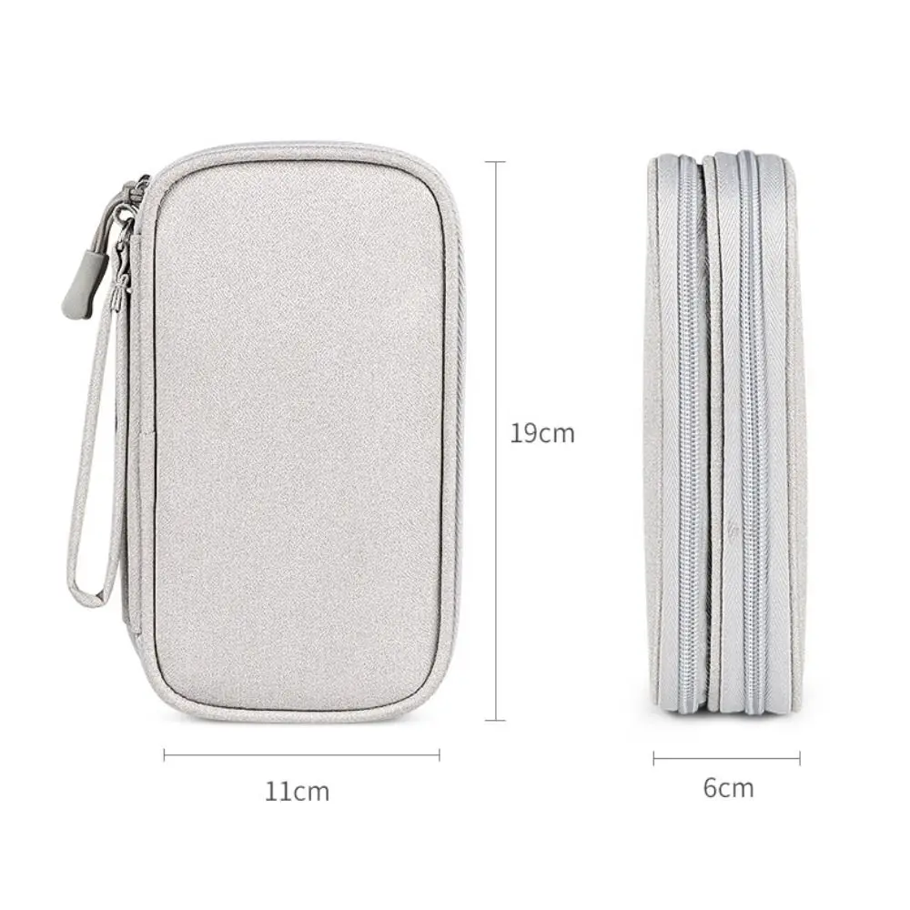 Travel Double Layer Digital Storage Pouch Portable Waterproof Data Cable Storage Bag Charging Bank Headphone Hard Disk Organizer