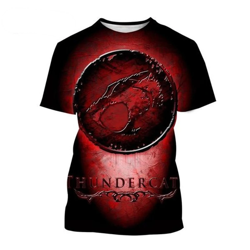 2024 New Thundercats 3D T-shirt Men\'s Women\'s Cool Logo Retro Design Casual Anime Short Sleeves Kids T shirt Size:2100-6XL