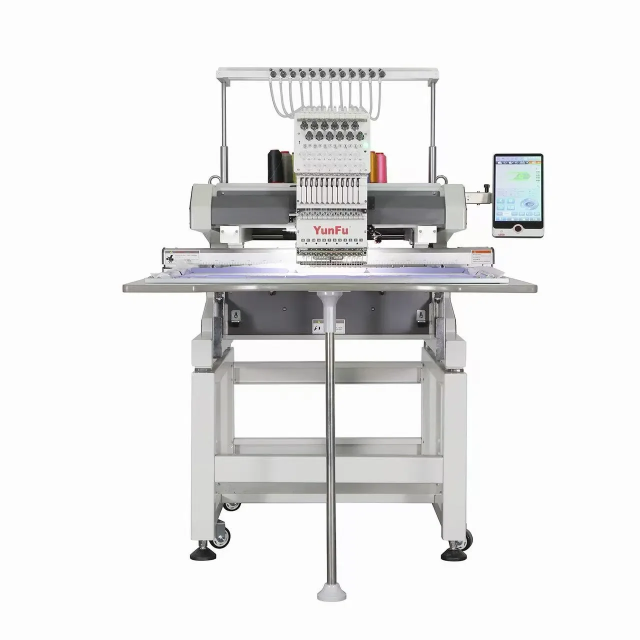 Yunfu Single Head 12/15 Needles 800*500 Work Area Automatic Computerized Embroidery Machine