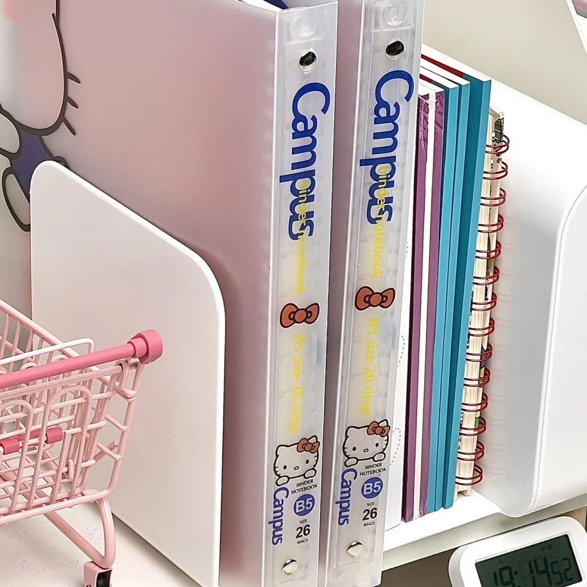 Anime Hello Kitty Sanrio Notebooks Kawaii B5 Loose Leaf Edition Folder Storage Notepad Office Stationery Supplies Student Gifts