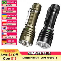Wurkkos TS23 21700 Rechargeable Tactical Flashlight XHP70.3 HI LED 5000Lm Torch IPX8 Waterproof Two Group Mode EDC Tail Switch