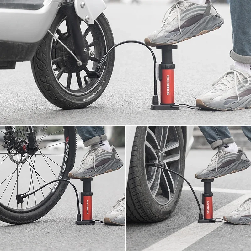 80PSI Hogedrukpomp Voor Fiets AV/FV Luchtinflator Schrader Presta Ventiel Balslang inflator