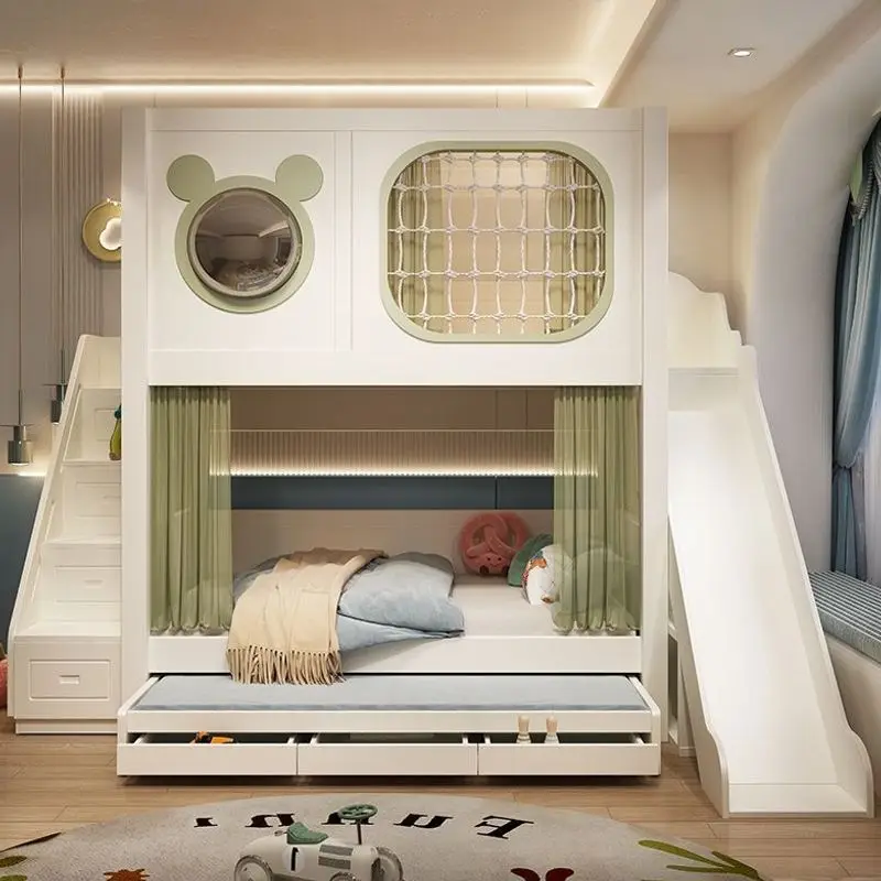 Space capsule upper and lower beds Bunk beds Upper and lower beds Double talent Two-layer mother and child  Do not disturb