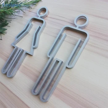 อะคริลิคสัญลักษณ์กาวห้องน้ําประตูห้องน้ําสําหรับโรงแรม,สํานักงาน,บ้าน,ร้านอาหาร (ทอง)