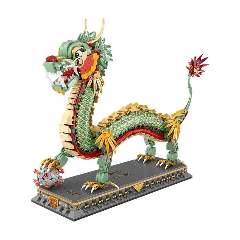 Chinese Dragon Mascot Mini Building Blocks