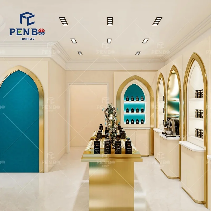 custom.Perfume Retail Store Interior Design with Custom Fragrance Display Furniture and Optimized Store Layout