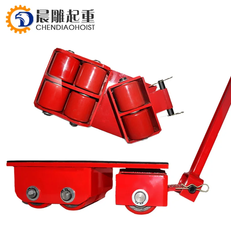 

36 Ton Capacity Machine Carrying Roller Cargo Trolley Moving Skate