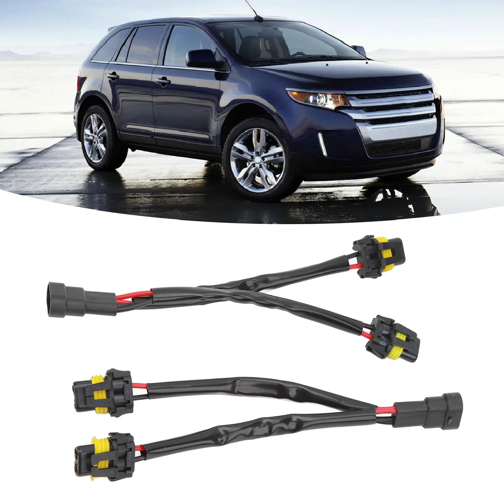 

Headlight 2 Way Splitter Wires 9005 9006 Male to Female Headlamp Adapter Harness for Truck Pickup LED Wire Cable Plug