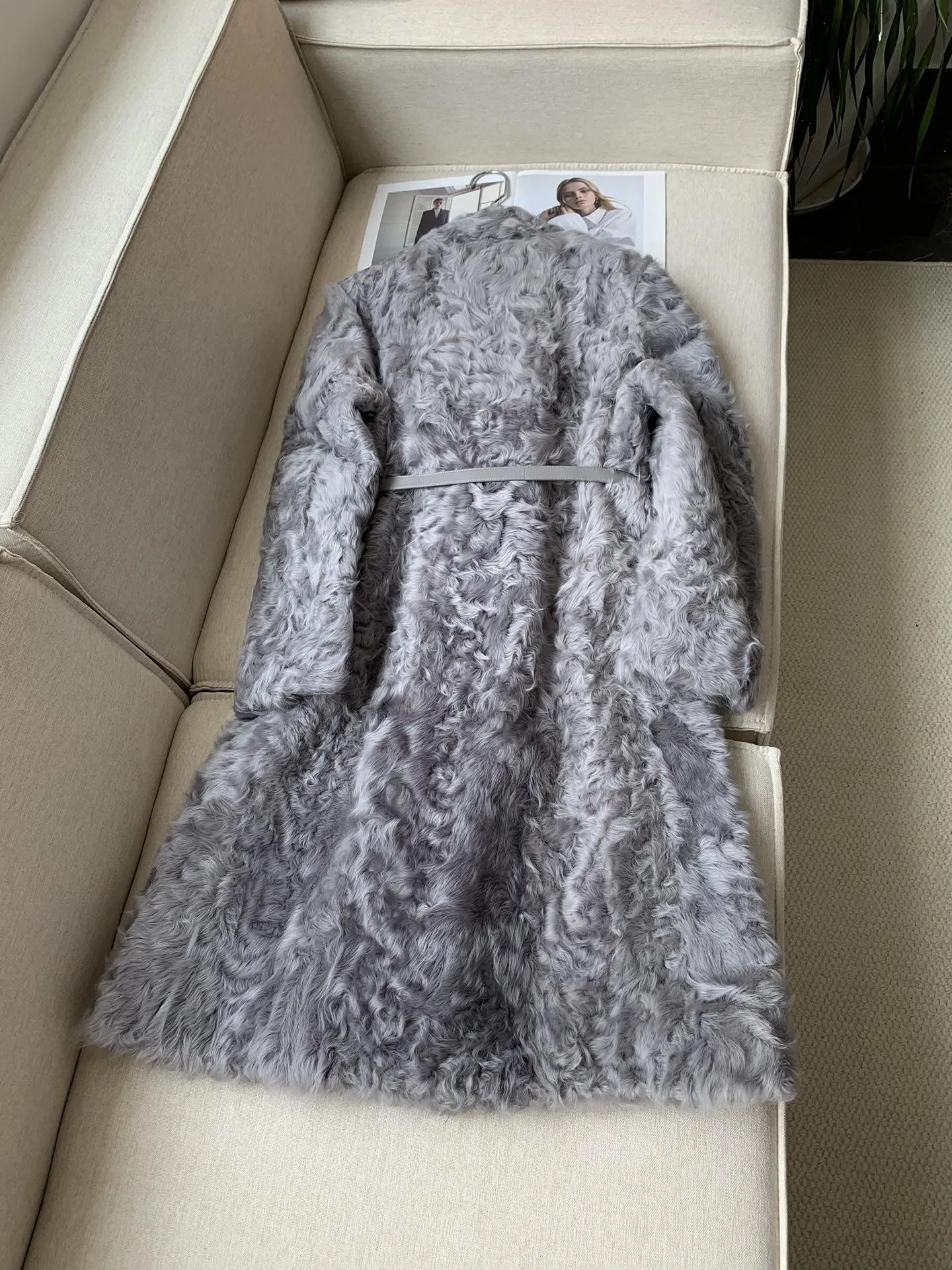 2024 Winter New Imported Fetal Wool Fur One-Piece Women\'S Coat Long Sheepskin Coat