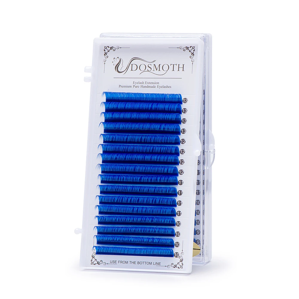 DOSMOTH 0.07 color brown mixing 16rows soft eyelash extension, false eyelashes purple blue
