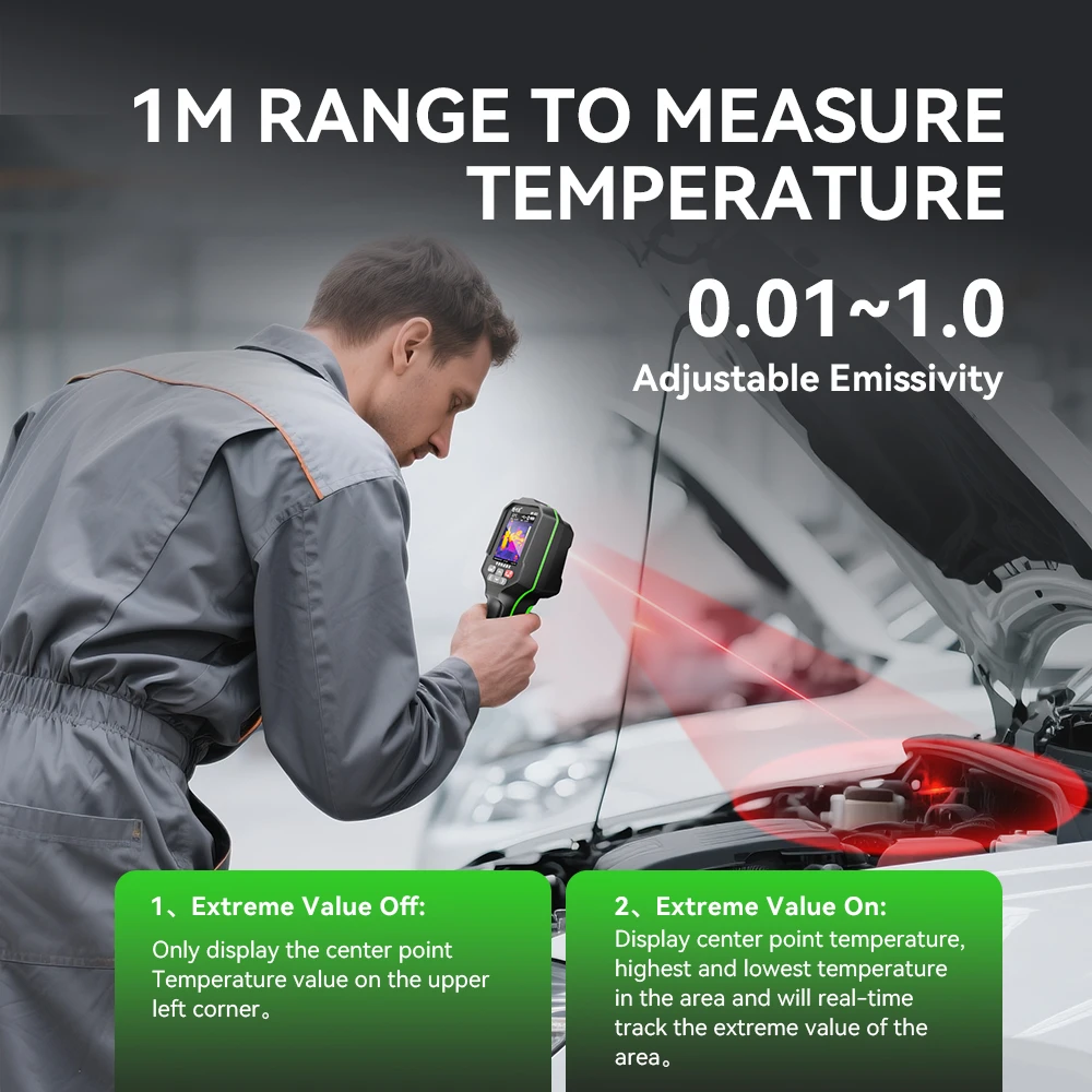 Image 4: Caméra thermique infrarouge industrielle NF-Z522, caméra d'imagerie thermique professionnelle portable -20~400 ℃   Thermomètre à résolution 120×90