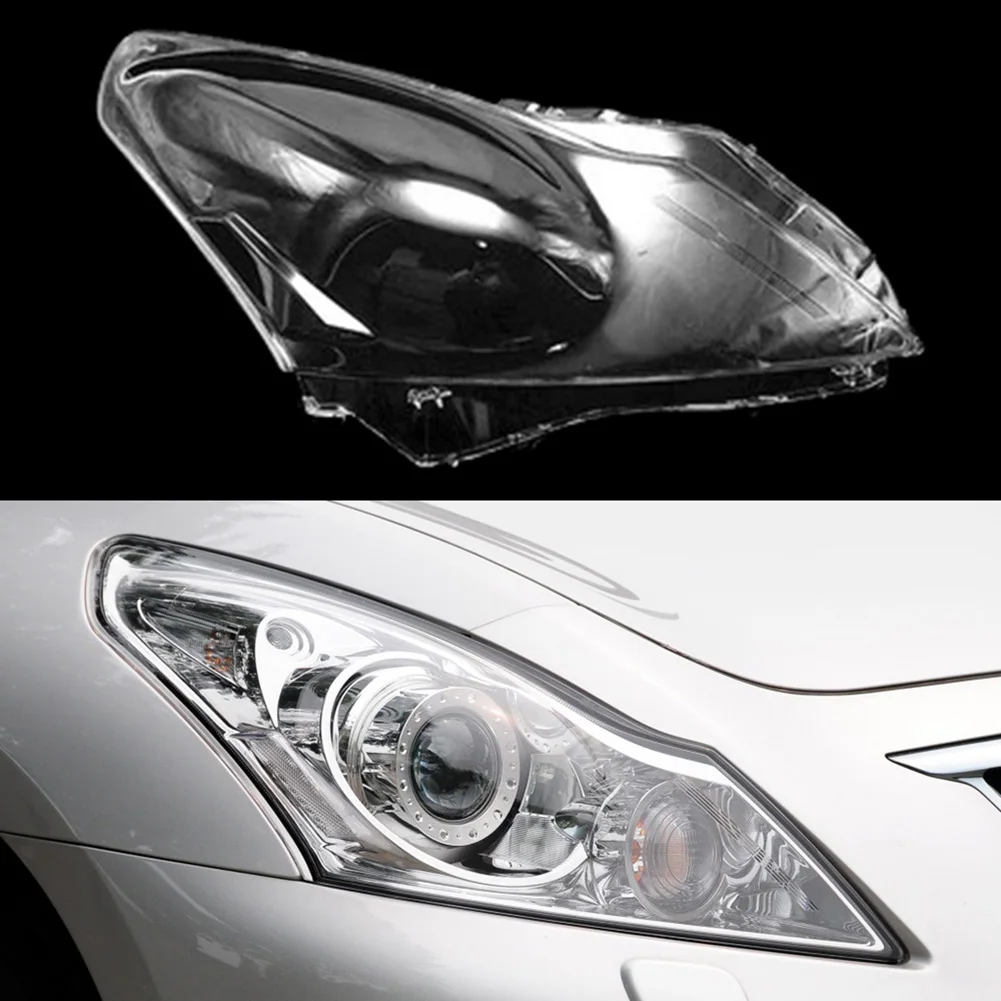 Car Front Headlight Lens Cover Headlight Lamp Replacement Shell for G Series G37 G35 G25 2010-2015 Right