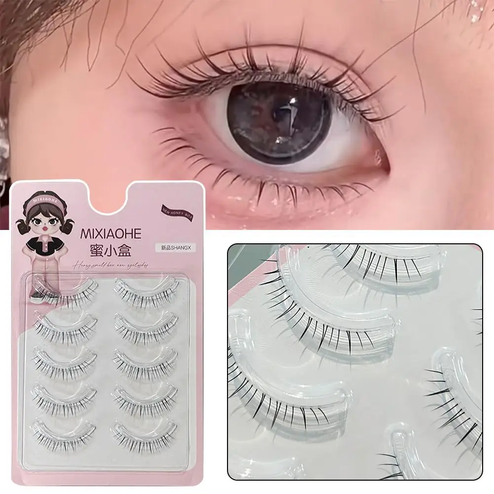 

Dream Deer False Eyelashes A Type Eyelashes Upgraded Lashes Lash Eye Mink Soft V-shaped Stem Transparent Natural P3S3