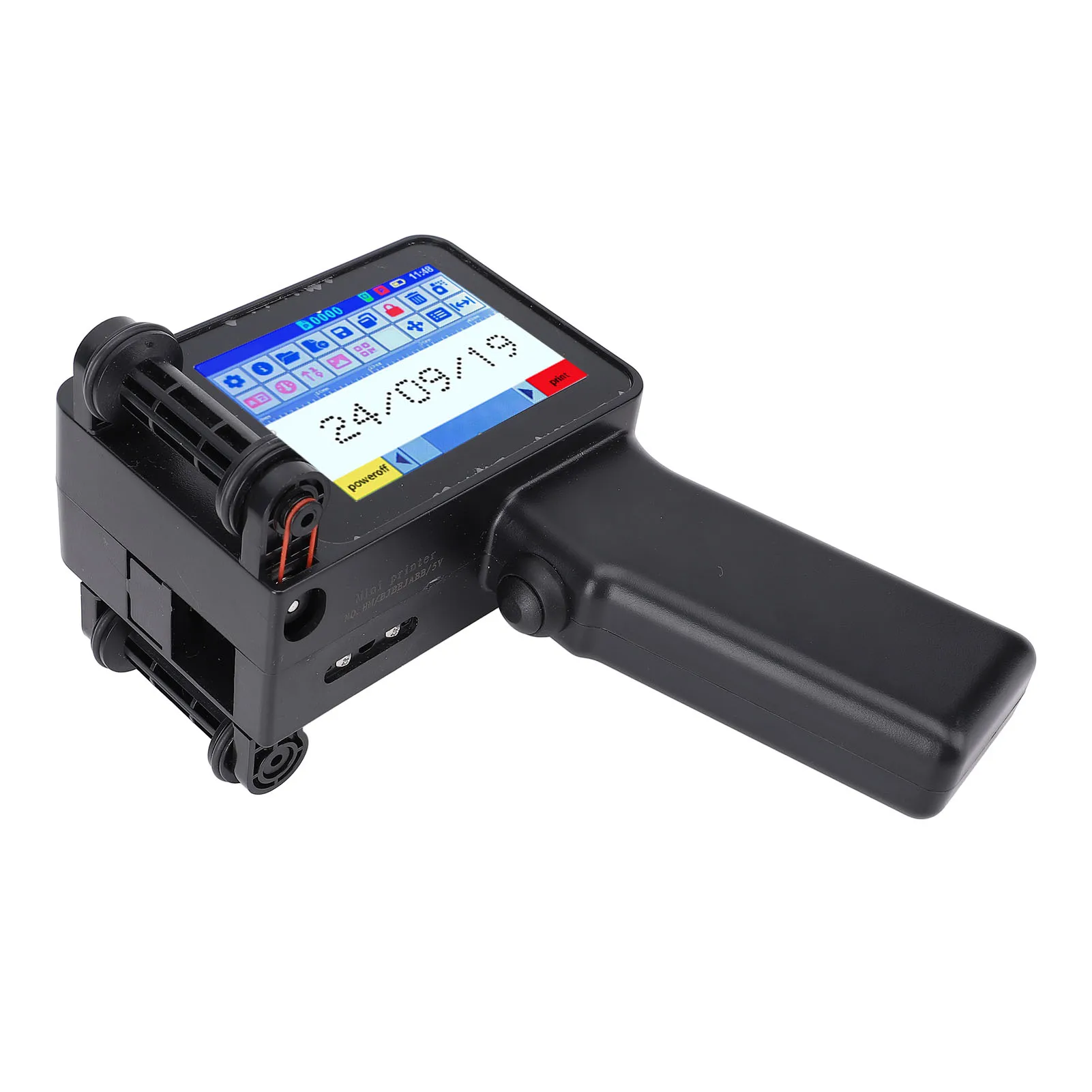 Pistola per stampante a getto d'inchiostro portatile piccola con touch screen HD LED da 4,3 pollici N6 senza cartuccia 12,7 mm per codice a barre QR Code