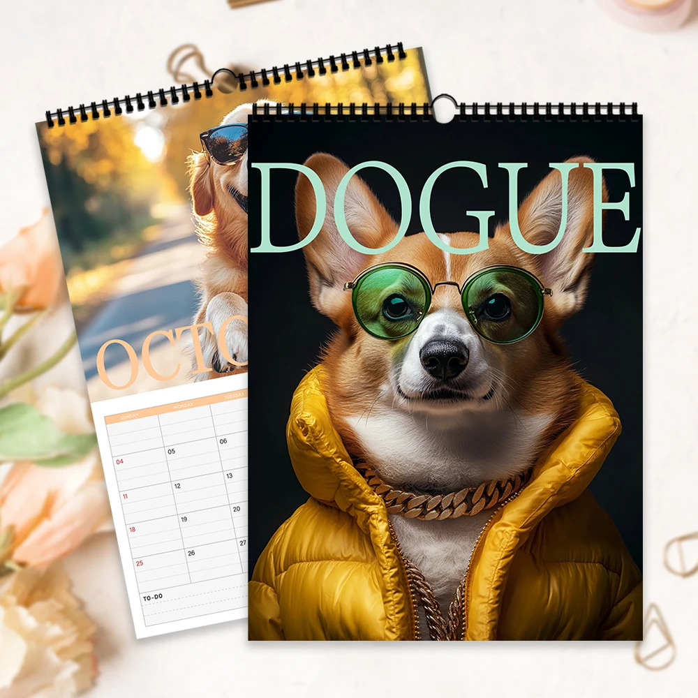 

1 шт., супер большой HD-календарь для собак на 2026 год — Love Dogs, 12 разных дизайнов, настенный календарь, подарки на день рождения, Рождество, Новый год
