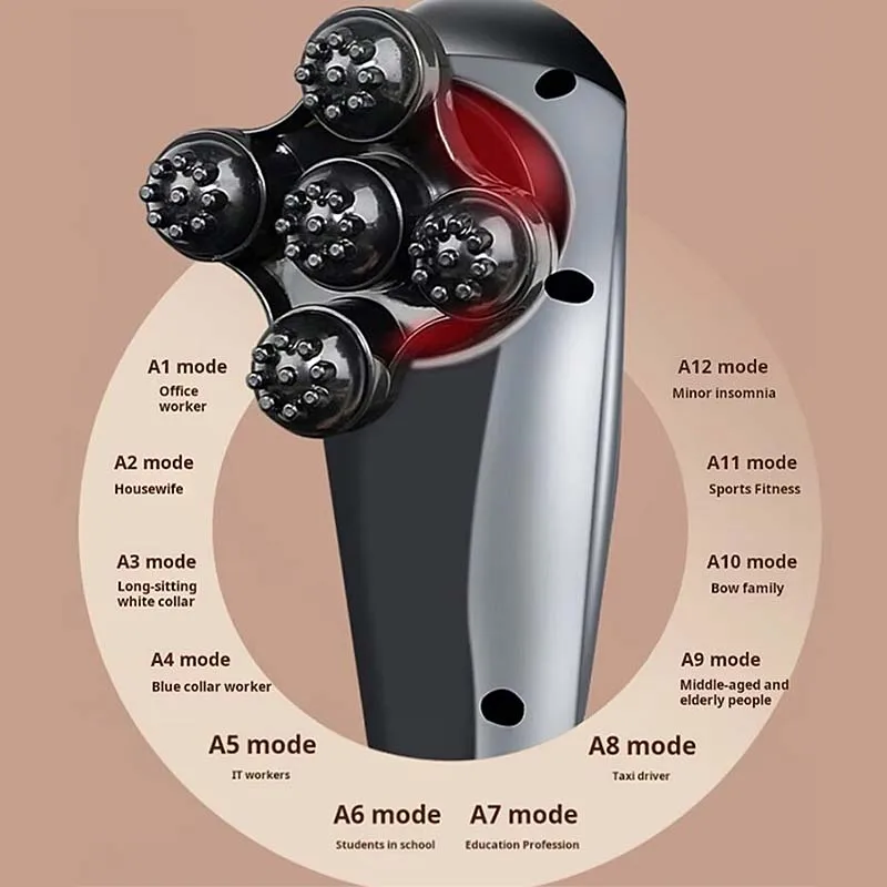 Personal Handheld 6 Massage Head Cordless Electric Deep Tissue Percussion Muscle Stick Massage Vibration Fitness Massager view 3