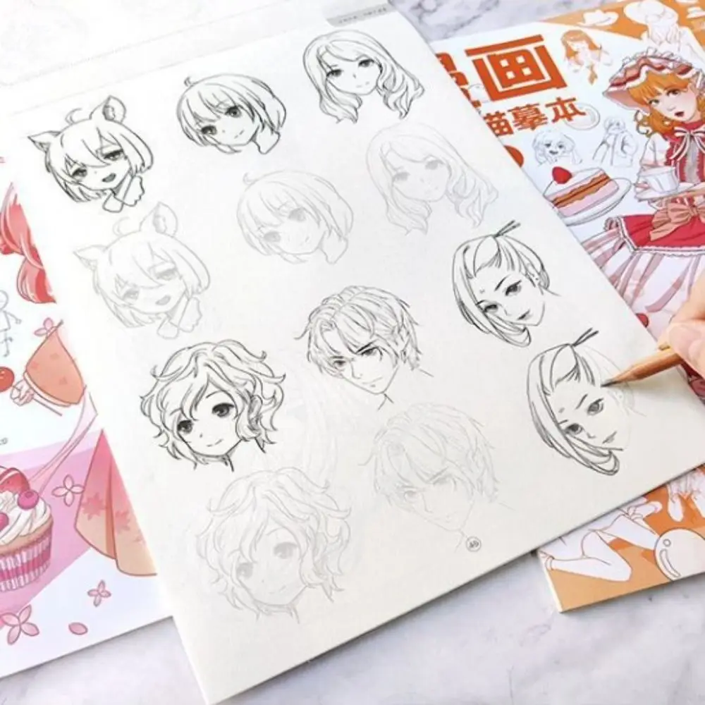 Novice Zero Basic Comics Hand Drawn Tutorial Book Learning Studying Line Draft Practice Book Comics Girl Boy Art Tracing Sketch