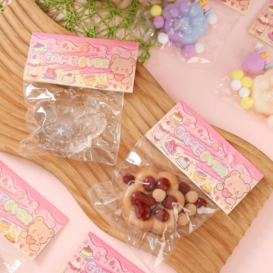 Jouets à presser transparents Taba Squishy patte de chat pour soulager sensoriel et soulager le stress, idéaux pour la relaxation, cadeaux de fête d'anniversaire G