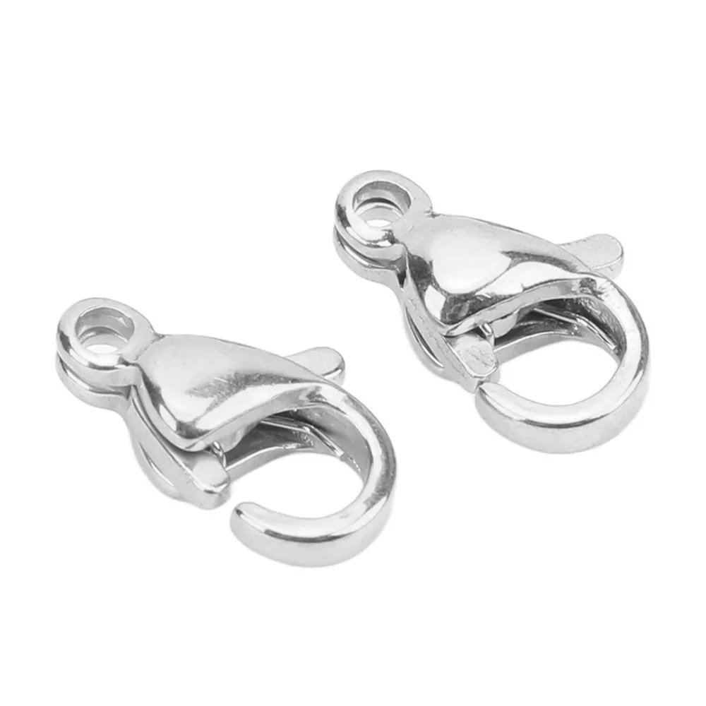 25pcs Jewelry Clasps Stainless Steel Lobster Claw Clasps Silver 9x6mm Lobster Clasps Gold Bracelet Clasps Making