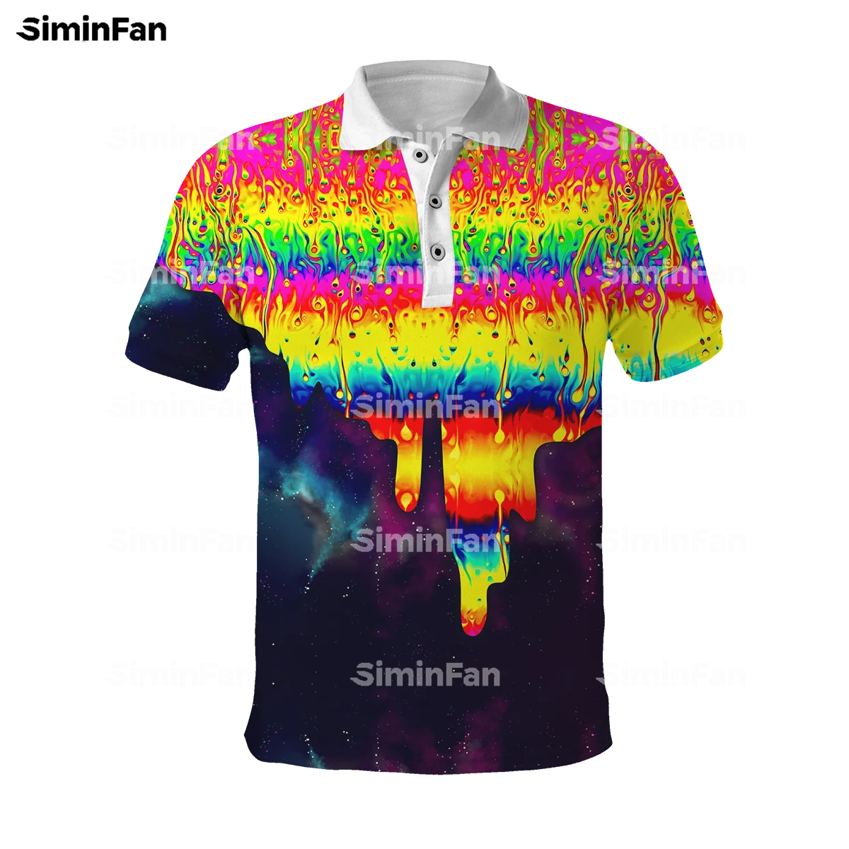 Colorful Cream Hippie Trippy 3D Full Printed Polo Shirts Tennis Tshirt Men Female Tops Summer Tees Unisex Fashion Streetwear 1