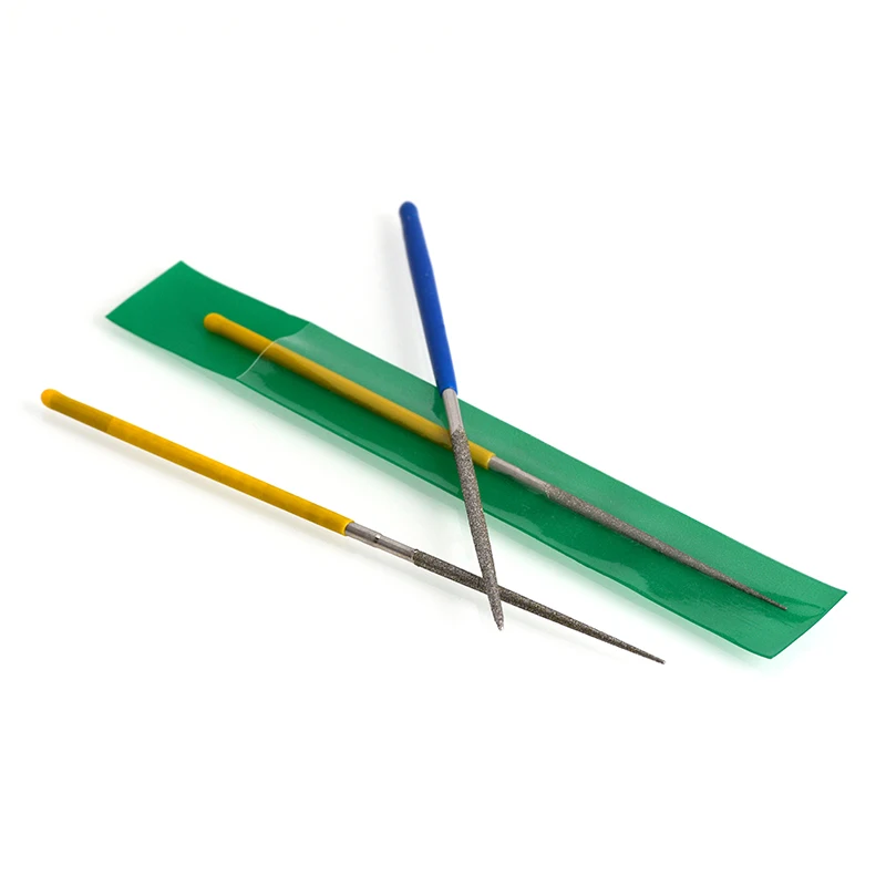 2*100 مللي متر الماس ملفات إبرة مستديرة صغيرة لطحن المعادن Jewely حجر الخشب إلخ أدوات يدوية سبيكة قابلة للتخصيص