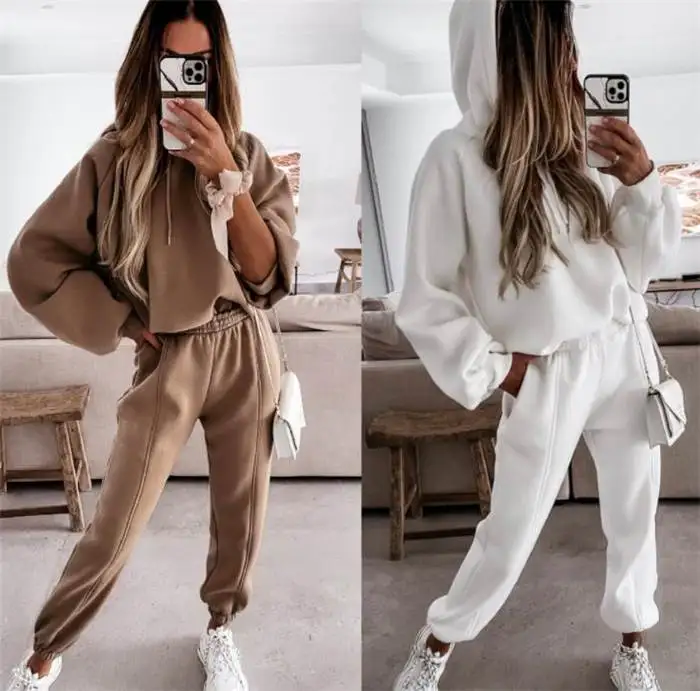 

Women's 2-Piece Set Sportswear Hoodie Cotton Fashion Ensemble Autumn Collection Comfortable Breathable Casual Outfit