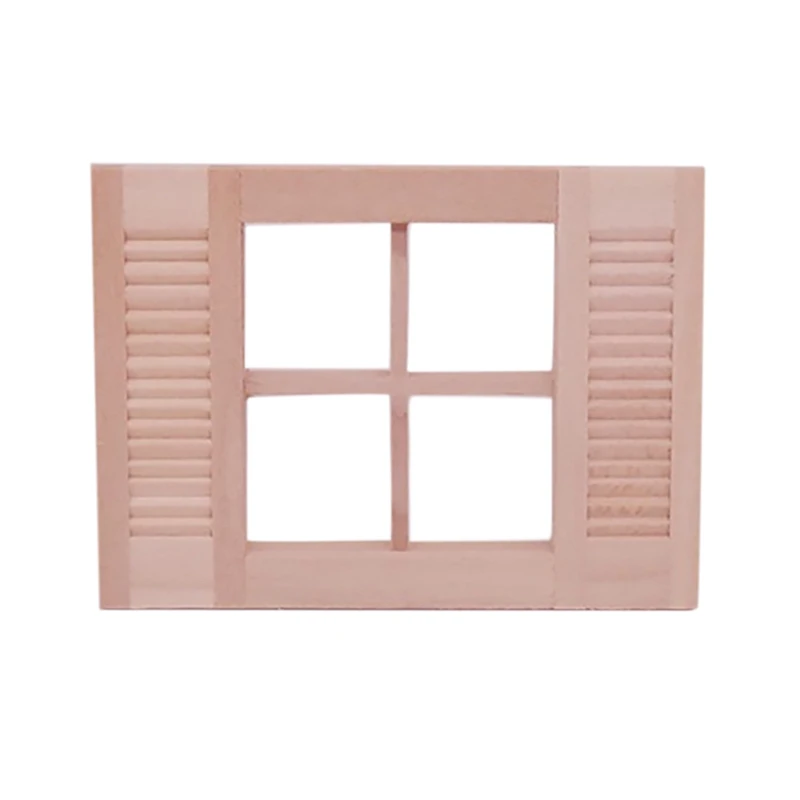 Ventanas para casa de muñecas con persianas, ventanas 1:12 para su casa de muñecas o accesorios de decoración para casa de muñecas modelo Town