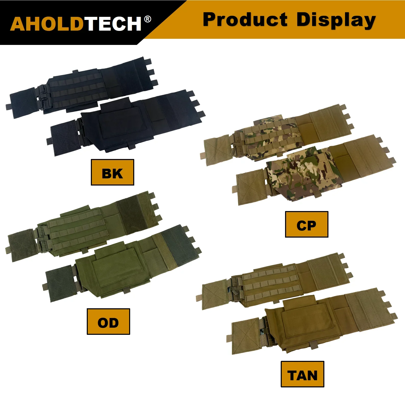 Imagem -05 - Aholdtech-tactical Quick Release Belt para Portador de Placa Cummerbund Elastic Colete Circundante Cinto Abdominal Acessórios