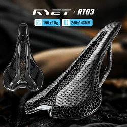 RYET Ultralight Carbon 3D Printed Bicycle Saddle 190g/210g 7*9 Bike Seating Cushion Road MTB Mountain Gravel Cycling Bike Parts
