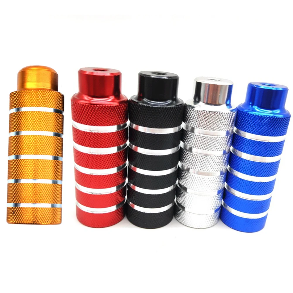

2pcs Aluminum Alloy Bike Pegs Bicycle Pins Red Yellow Blue Black Silver 110×38mm 3/8-inch Mountain Road Bike Accessories