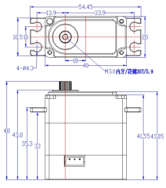 Feetech 7.4V 40KG TTL磁気ロボットサーボ ロボット犬 ラウフロボーター 四足歩行ロボット脚モーション 四足歩行サーボ