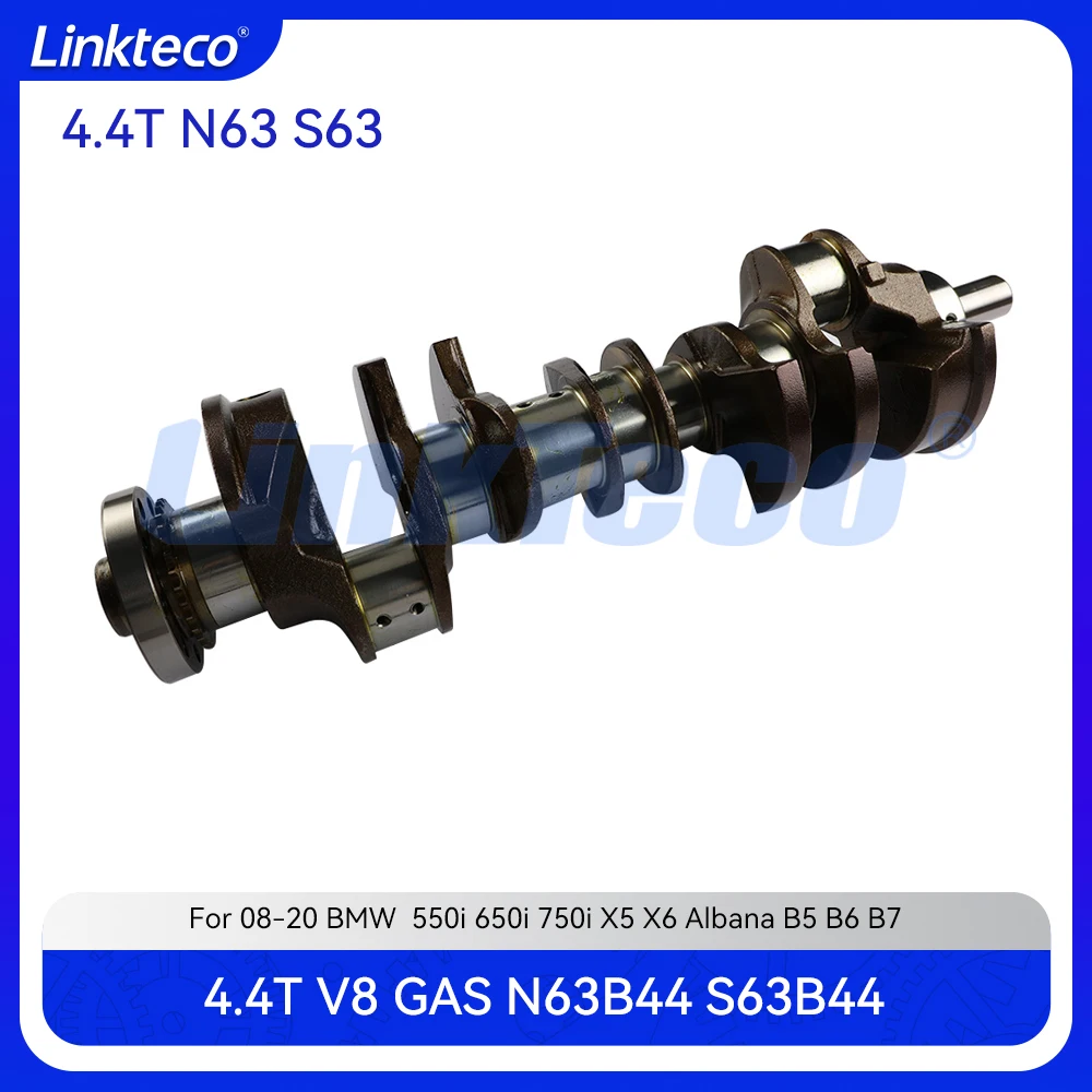Część silnika Wał korbowy Pasuje do 4.4 T L V8 GAS N63 N63B44 Do 08-20 BMW 550i 650i 750i X5 X6 Albana B5 B6 B7 4.4T N63B44A 11217620981