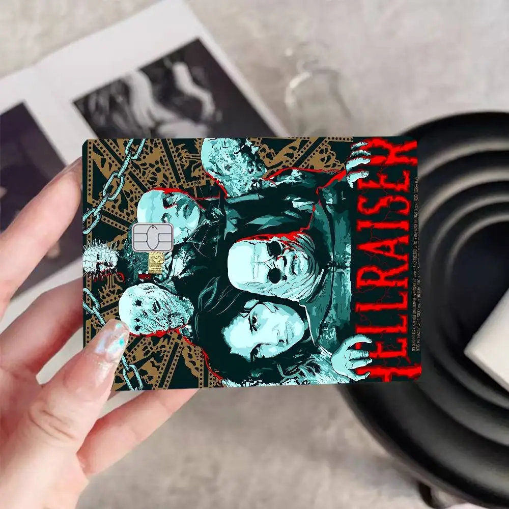Klassieke H-hellraiser Film 2024 Anime Cartoon Skin Stickers Film Tape Case Voor Grote Credit Debetkaart Voorkant