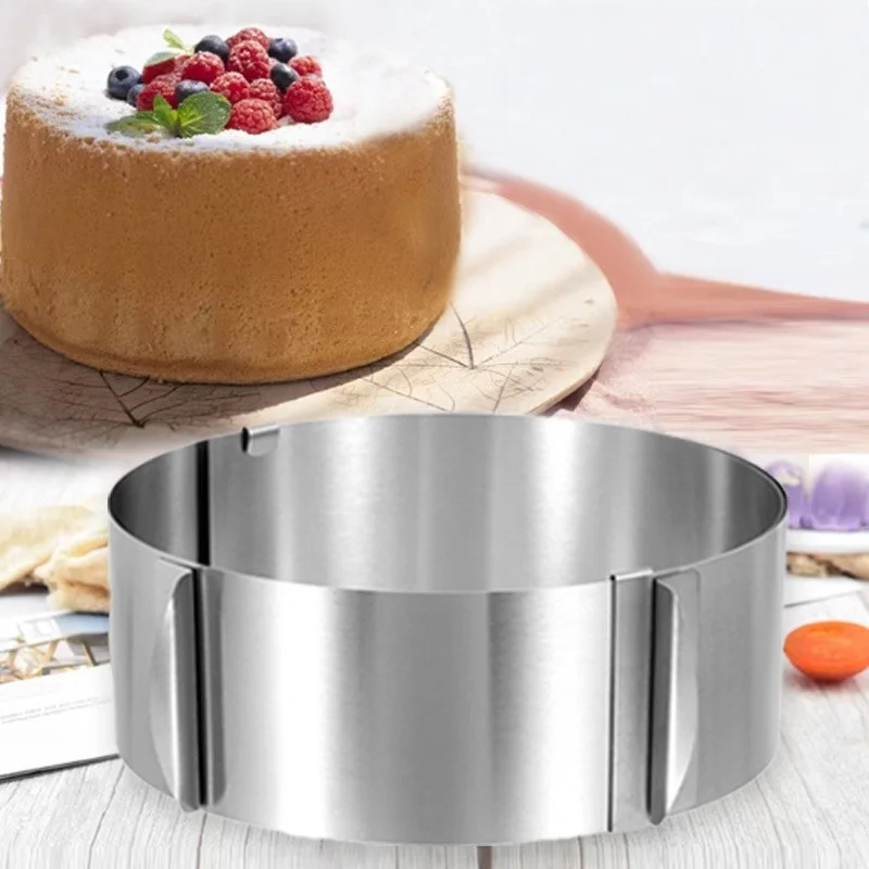 

1PCS Cake Mold Ring - Adjustable Round 6 To12 Inches Stainless Steel Baking Rings Cake Baking Supplies For Baking Pastry