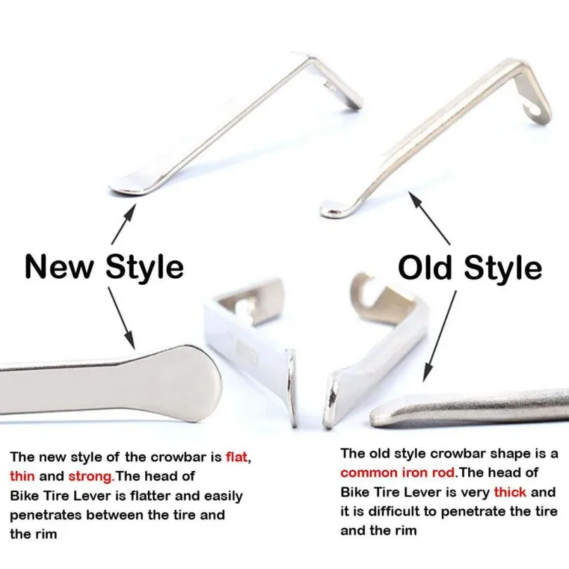 3pc Bicycle Tire Lever Premium Hardened Stainless Steel Levers To Repair Bike Tube Cycling Tire Repair Tool Bicycle Tire Pry Bar view 5