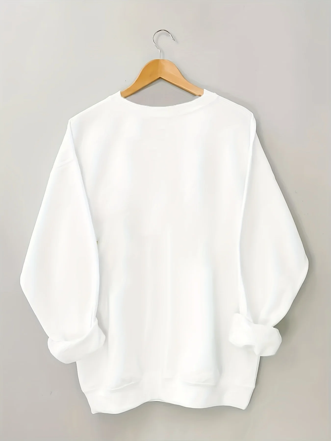 Dames herfst/winter casual brede versie grenen kerstpatroon bedrukt warm suède hoodie met lange mouwen en ronde hals