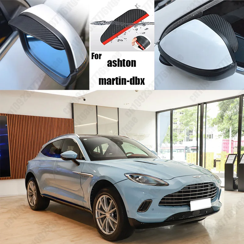 

For ashton martin-dbx Car Rearview Mirror Rain Eyebrow Fiber Auto Rain Shield Rainscreen Reflector Rain Shield