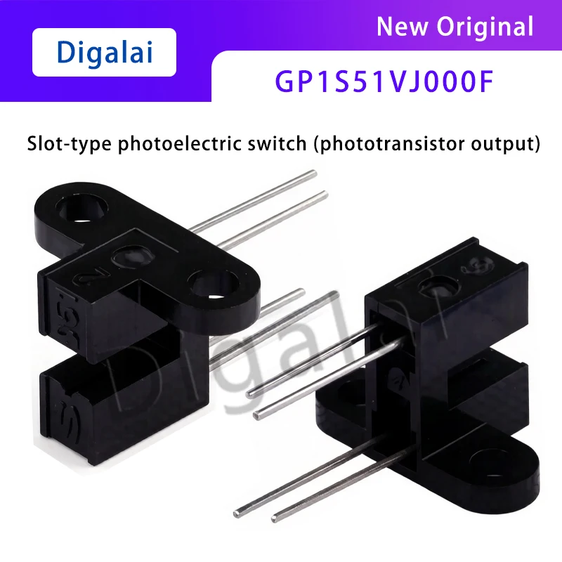 S51 GP1S51VJ000F Through-beam photoelectric switch sensor Trough type optocoupler With double hole slot width 3mm