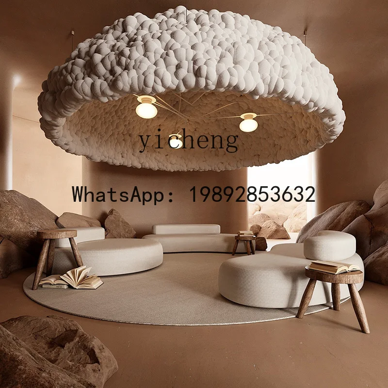 AA  curved sofa creative wabi sabi antique round special-shaped moon pebble sofa