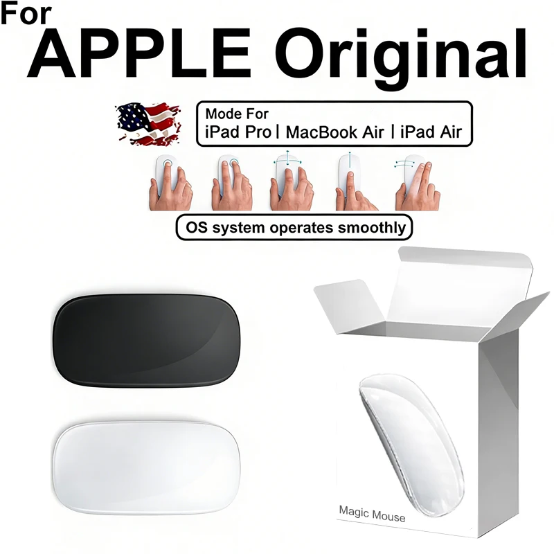 Ratón inalámbrico original para APPLE 5.0 con control por gestos, ratón mágico de oficina para Macbook Air, Microsoft Laptop, Mac, Tablet, PC, iPad