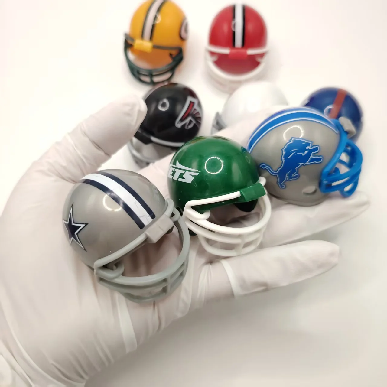 2025-2026 Neues National Football League Riddell Helm Tracker Set Gumball-Größe Helme Mini 1,5 Zoll Helm Fan-Kollektion Spielzeug – Detail 4